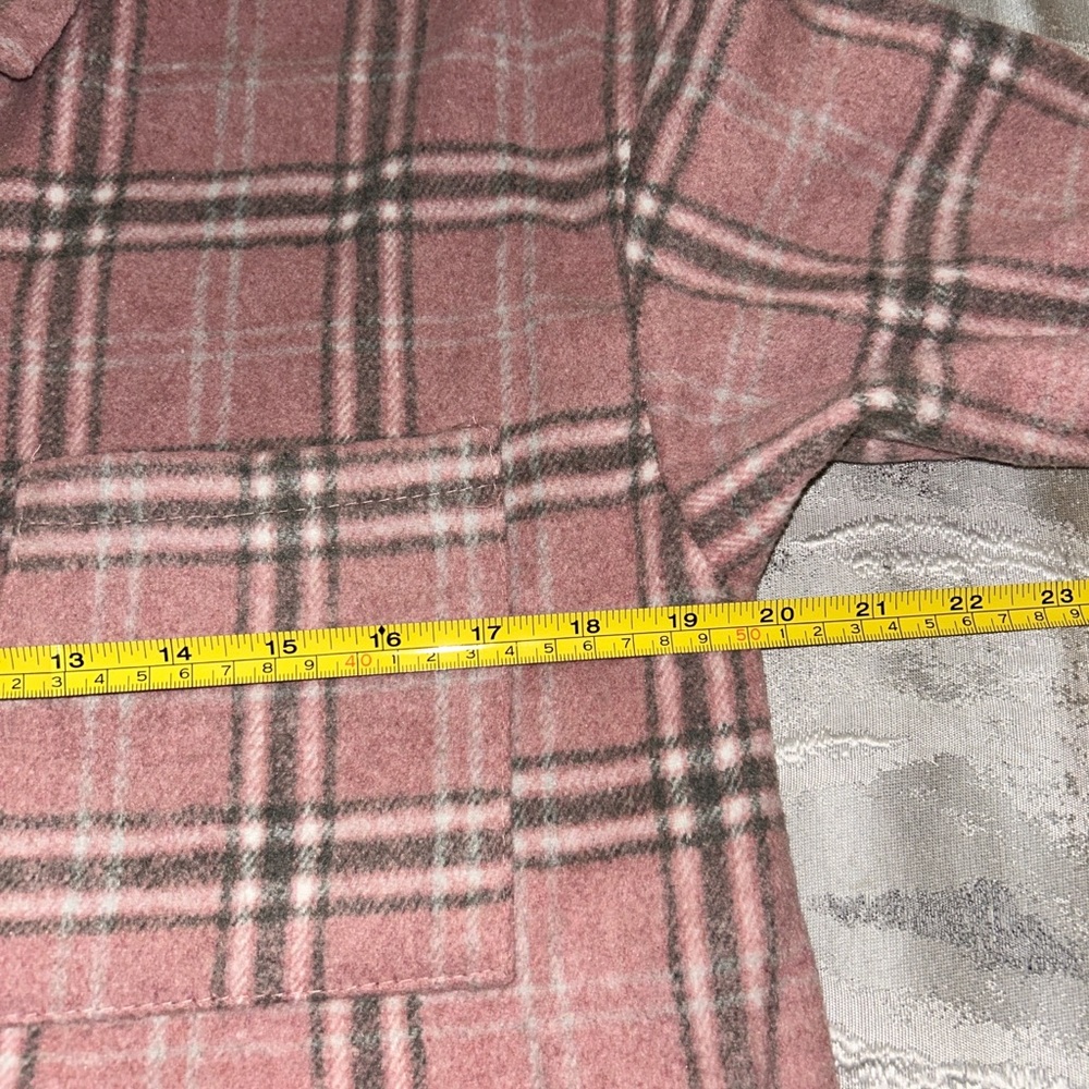 Chic Pink Plaid Utility Jacket - Picture 8 of 12